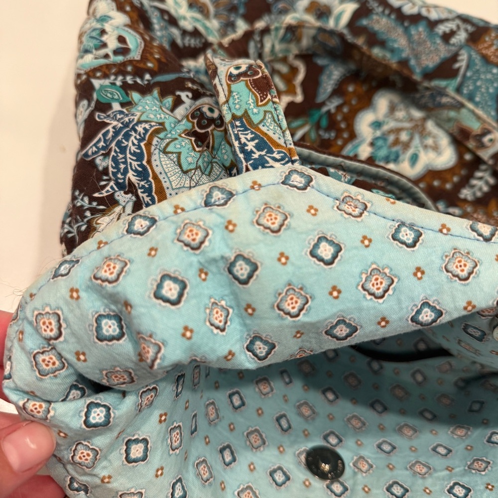 Vera Bradley Java Blue Shoulder Tote Bag Retired Print 2006 Y2K - Picture 10 of 13